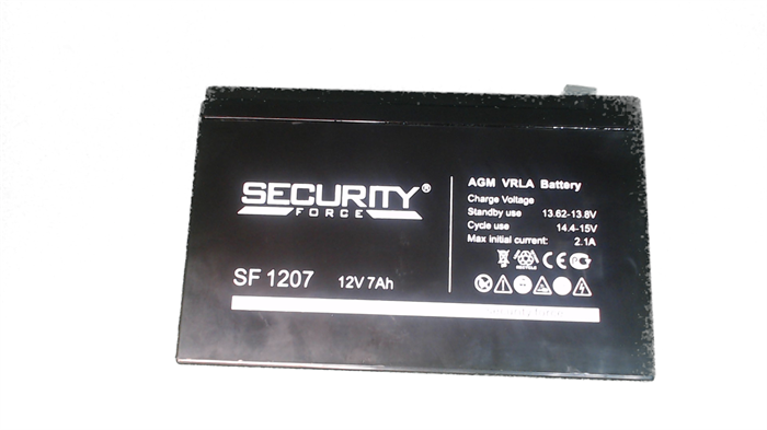 Аккумулятор 7Ah 12В Security Force SF 1207 - фото 13584