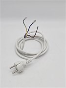 Кабель питания 3х0.75mm 190см вилка прямая, (цвет белый) для парогенератора RTS17476000008533584-Б/У