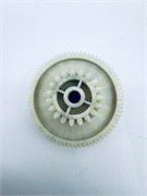 КХ-0007529 Шестеренка мясорубки Zelmer с косыми ребрами  D-62,5мм, d-32мм, H вала- 27,6мм, зубья - 74/19шт. КХ-0007529