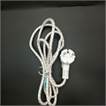 Сетевой шнур питания утюга в тканевой серо-белой оплётке 16A 250V длина 1,8м RTS174760000082313 - фото 415242